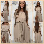 LOLA BIANKA bézs ruha