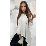 LOLA BIANKA asszimetrikus tunika - fehér
