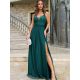  Long dress  green Bicotone 